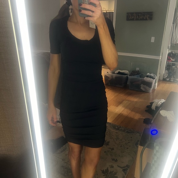 Z supply adorable ribbed black mid length dress (tags on!) - Picture 5 of 8